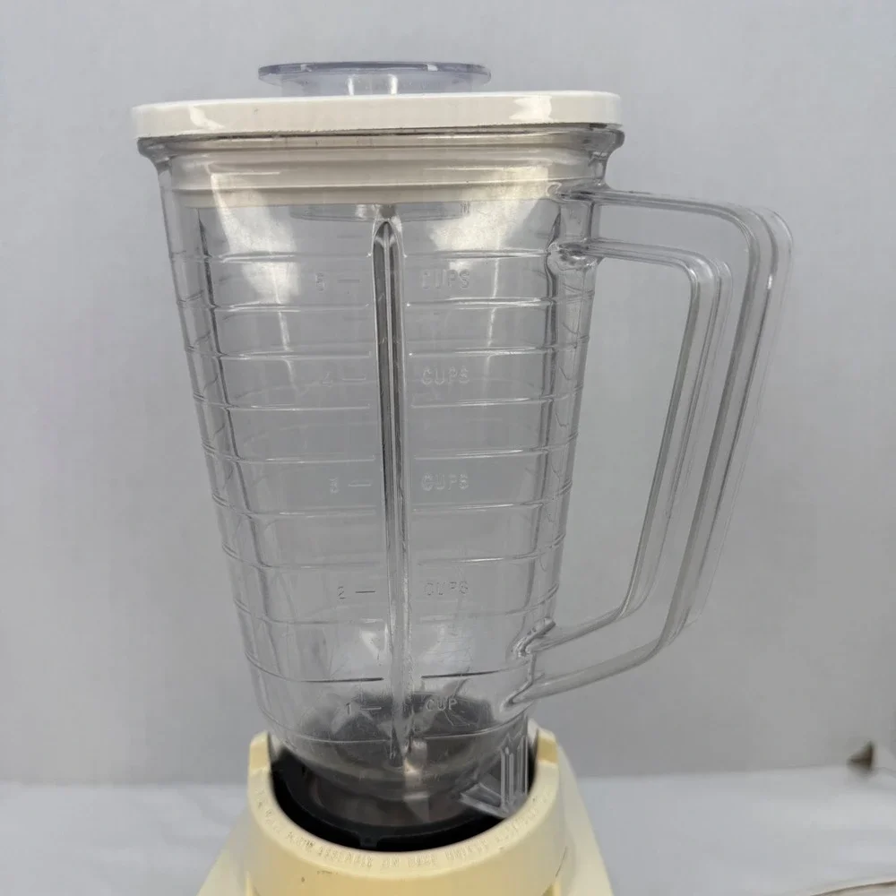 Vintage Osterizer Galaxie Cycle Blend 10 Speed Blender Cream Brown TESTED WORKS